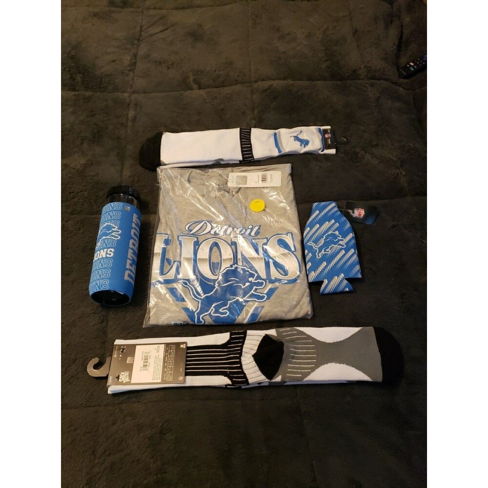 LOT-Detroit Lions NFL Team Apparel Men's Long Sleeved T-Shirt Size:L *ALL NWT*